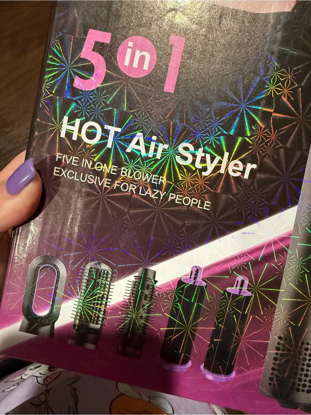 5-in-1 Hot Air Styler — Purple/Black